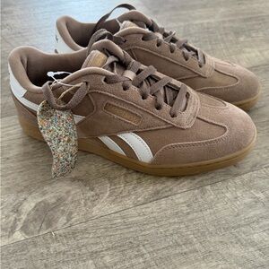 Reebok Classic Brown and White Sneakers